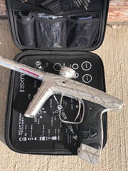 Used DLX Luxe ICE Paintball Gun - Dust Silver Pure 3D Splash