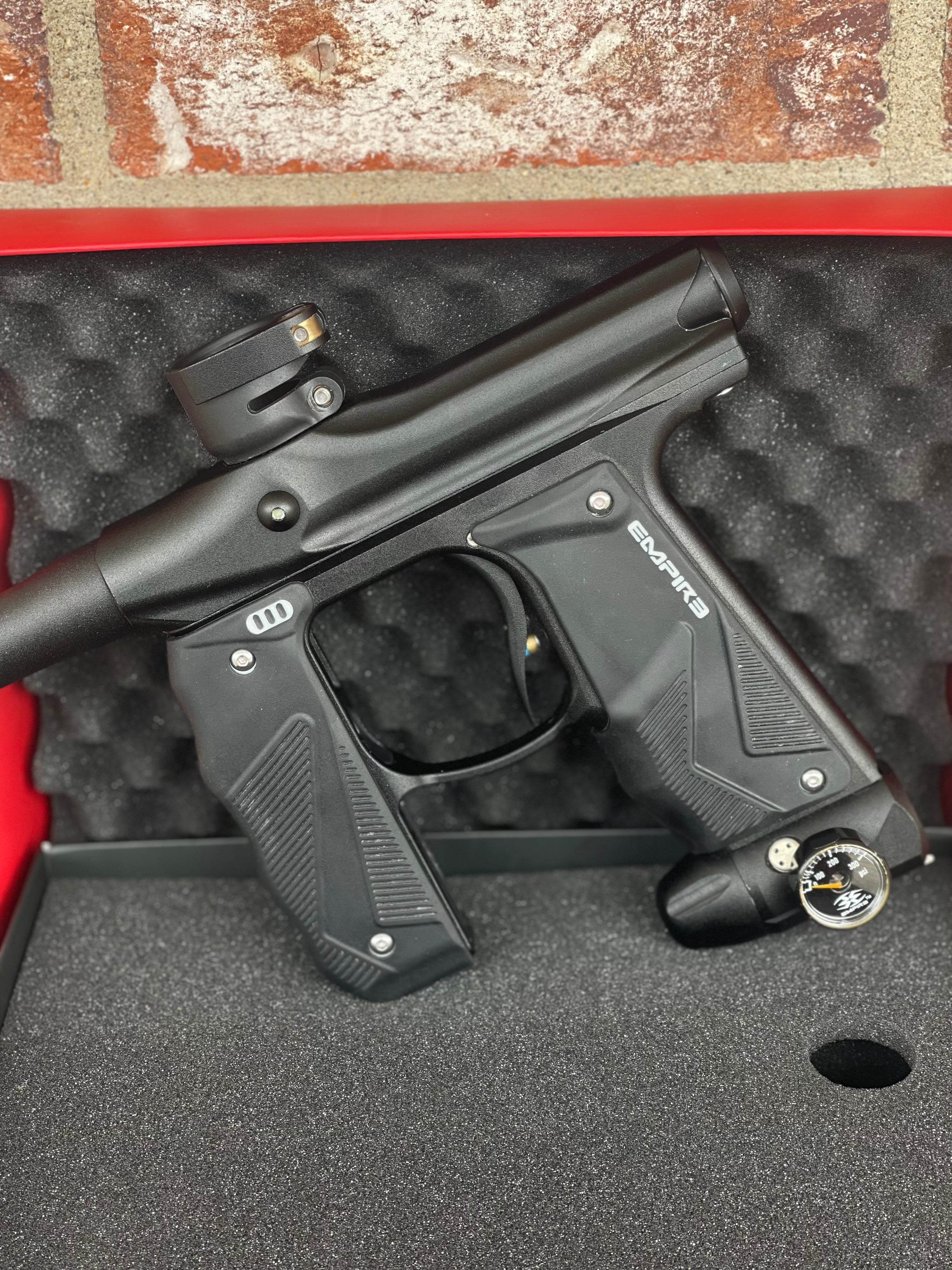 Used Empire Mini GS Paintball Gun - Black w/ 2 Piece Barrel