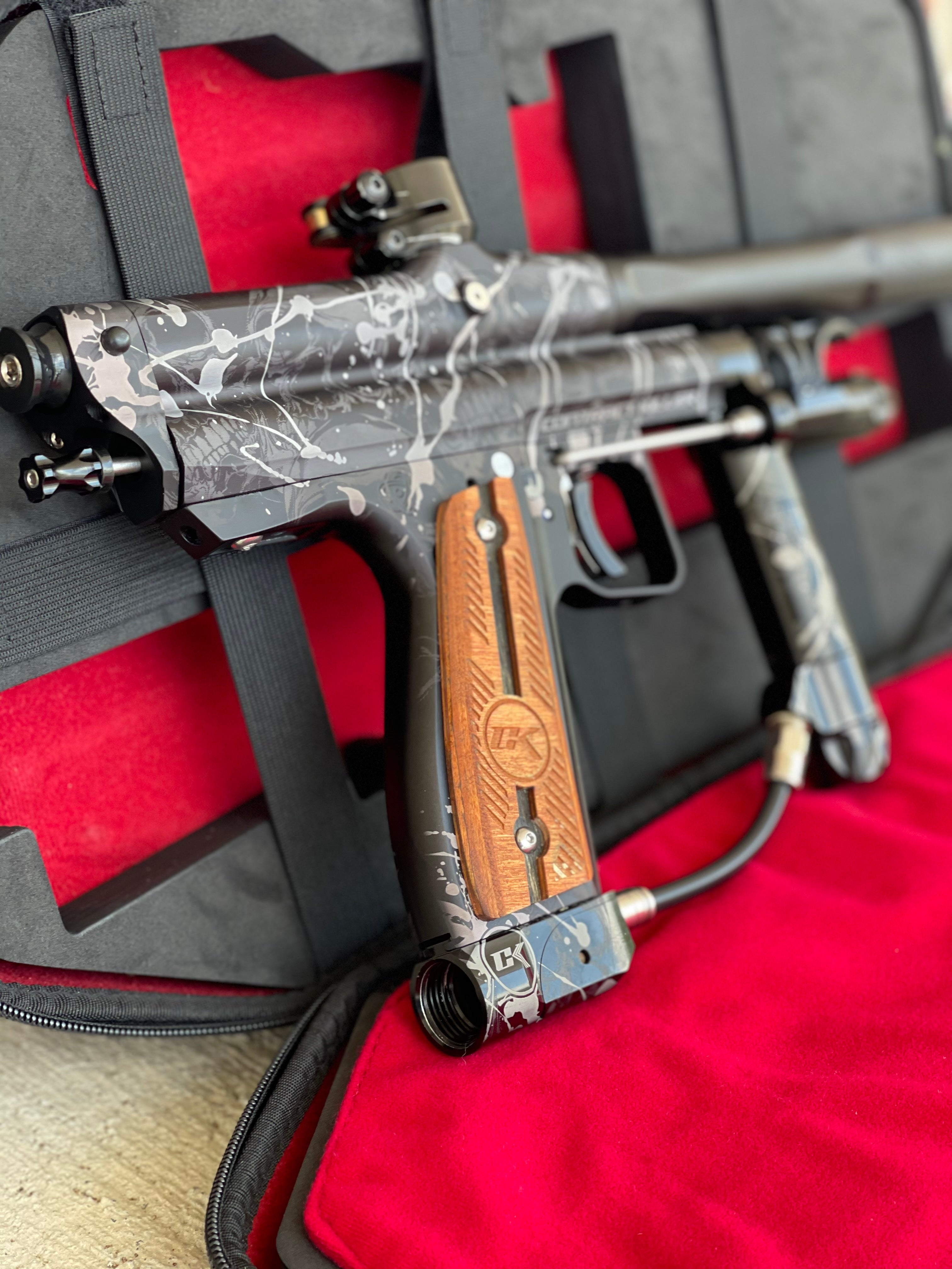 Used CK Inception Autococker Retro Series Paintball Marker - Dripping Skulls