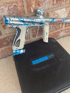 Used Shocker RSX Paintball Marker - Silver/Blue Splash