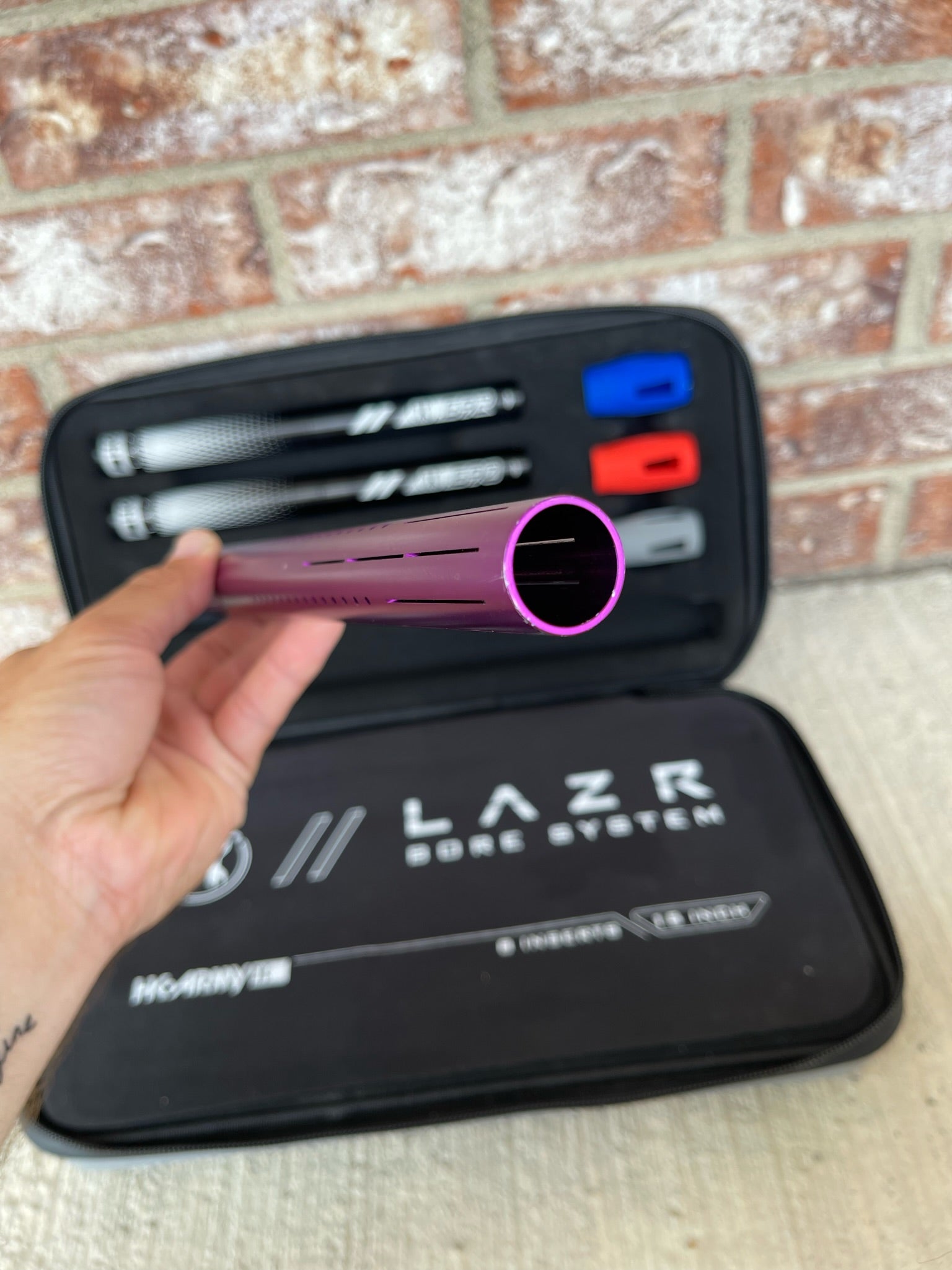 Used HK Army LAZR Barrel Kit - Dust Purple- Black Inserts - Autococker Thread