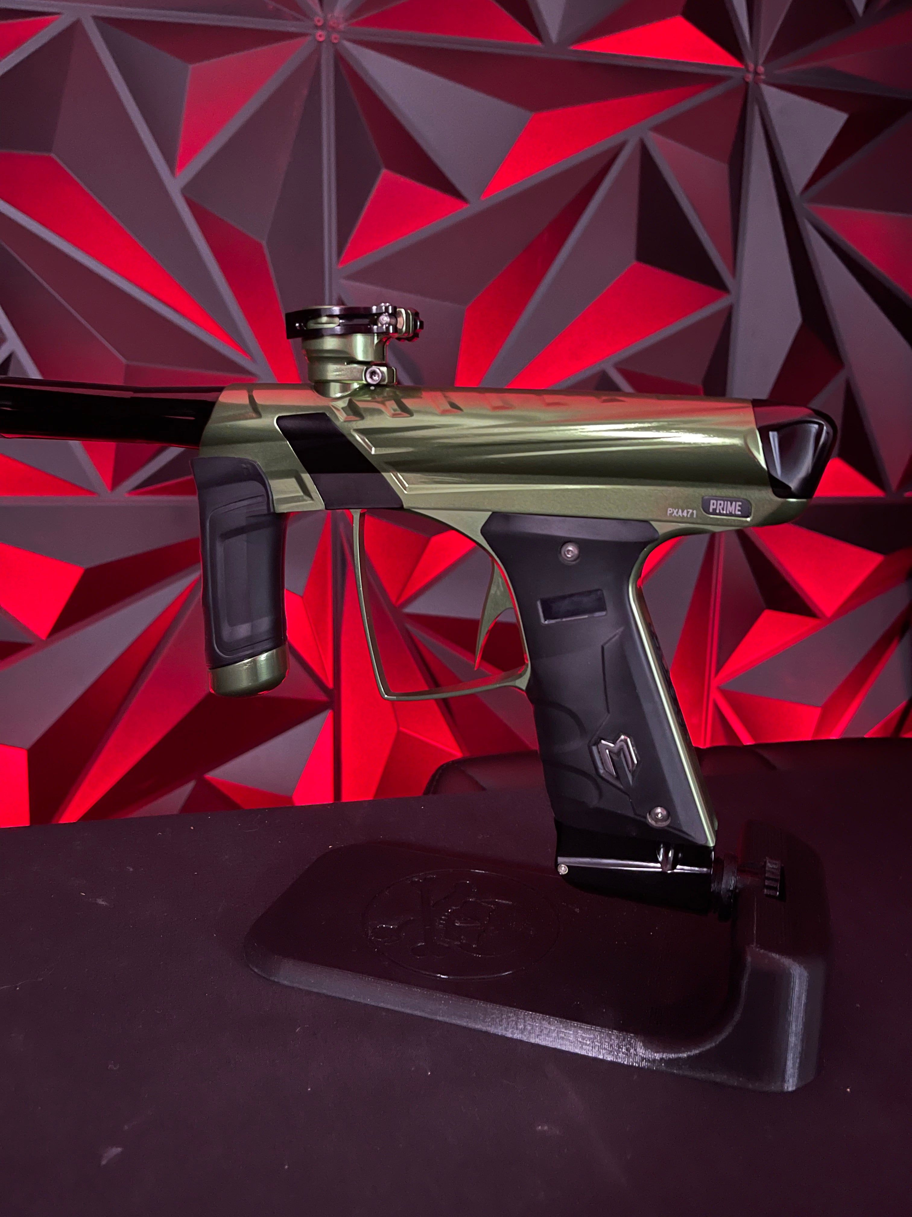 Used MacDev Prime XTS Paintball Gun - Polished Olive – Punishers Paintball