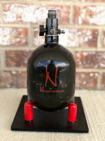 Used Ninja 50/4500 Paintball Tank- Black with Red Logo
