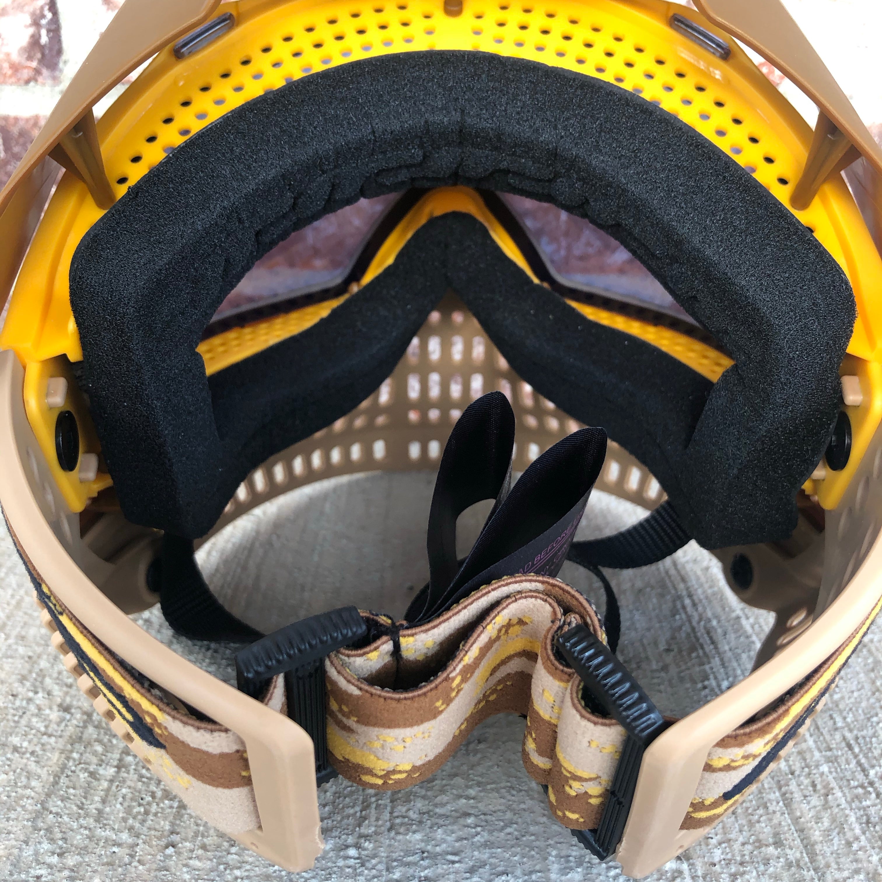 Used JT Proflex Paintball Mask - Brown/Tan/Gold w/ Gold Thermal Lens
