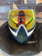 Used Dye I4 Paintball Goggle - White/Navy/Green w/ Mirror Lens