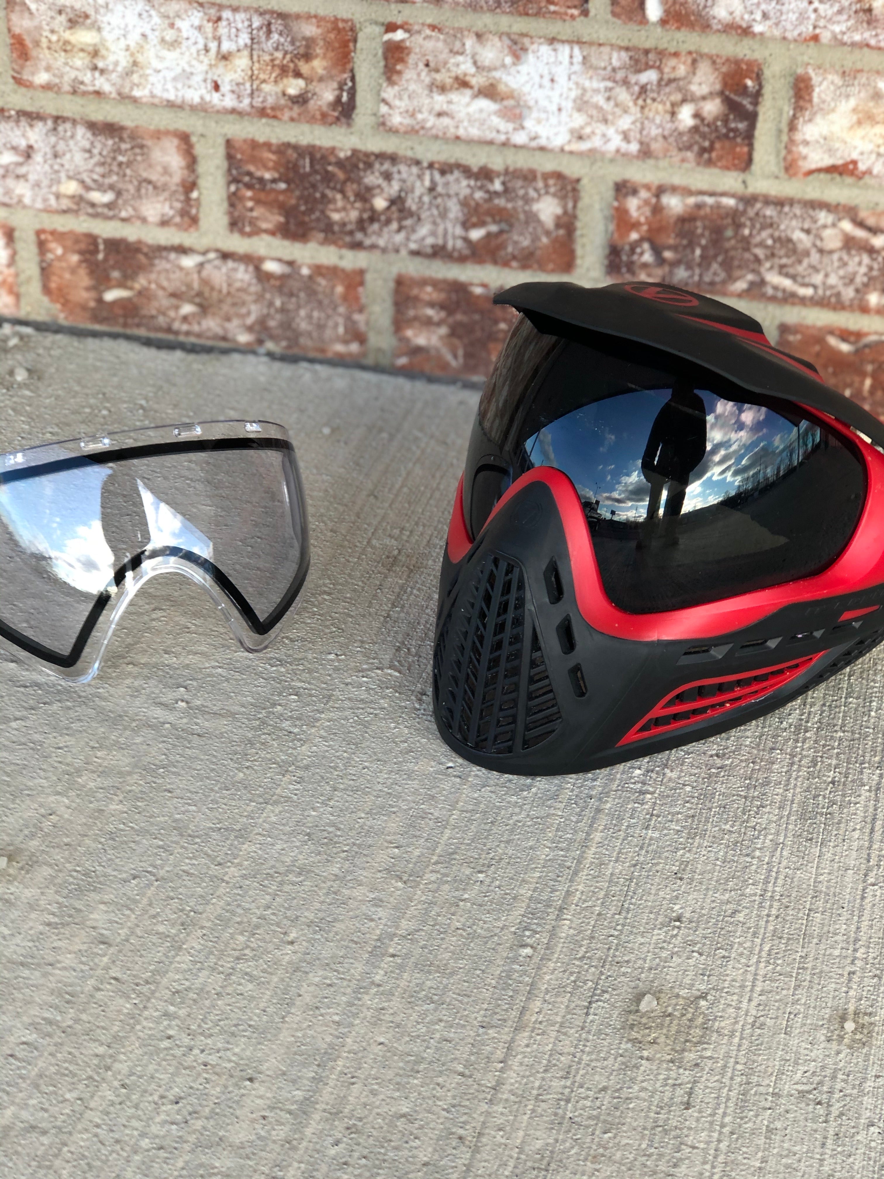 Used Virtue Vio Ascend Paintball Mask - Red Smoke