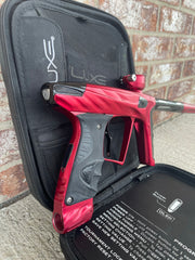 Used HK Army DLX Luxe X A51 Paintball Gun - Dust Red/Polished Black w/Infamous Deuce Trigger & Carbon IC Barrel
