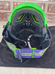 Used Bunker Kings CMD Paintball Mask - Sucker Tenticles w/ Soft Goggle Bag and Extra Lens