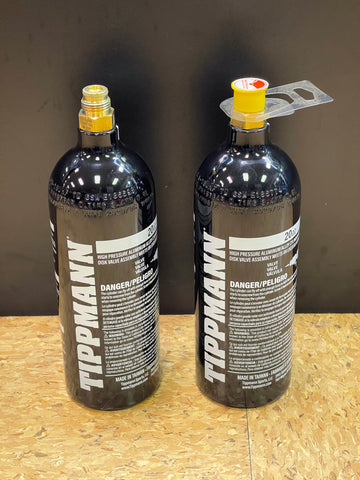 Used Tippmann 20 Ounce CO2 Paintball Tanks - Lot of 2