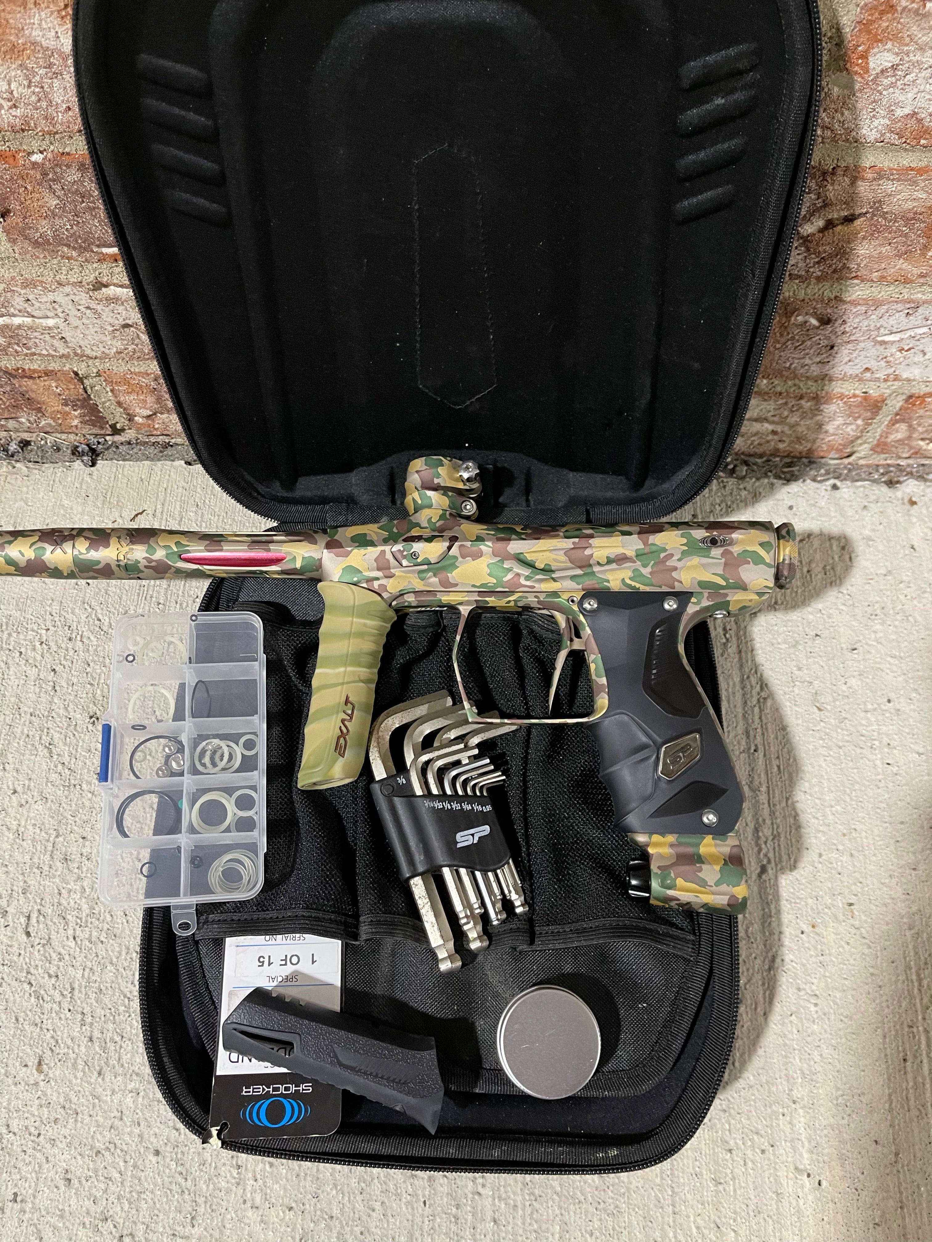 Used SP Shocker Amp Paintball Gun - LE Woodland Camo #1 (Owners Gun)