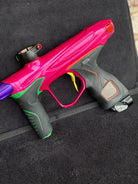 Used Dye M2 Paintball Gun - Pink/Purple/Black/Gold (Spray Paint Collage)