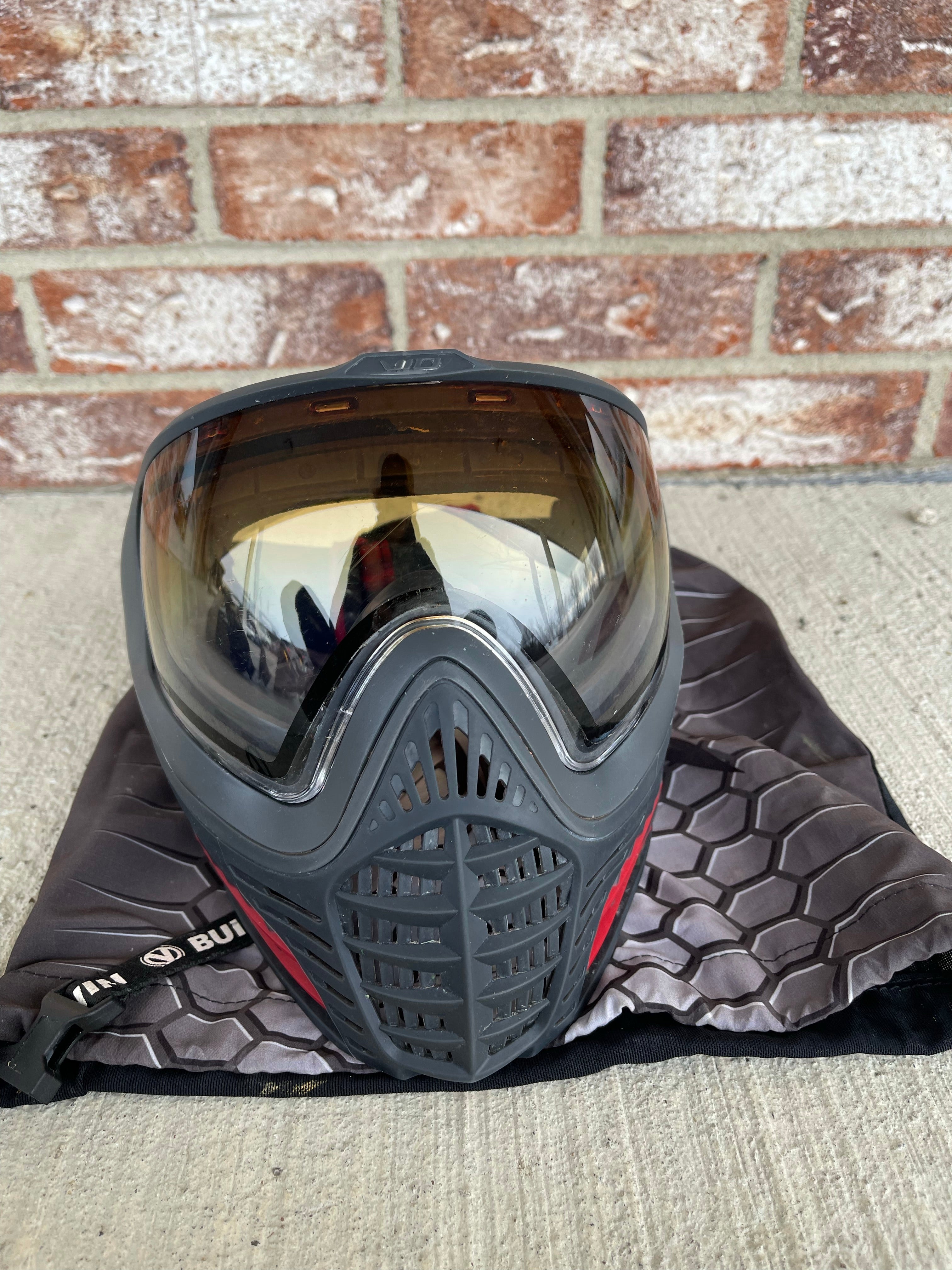 Used Virtue Vio Contour 2 Paintball Mask- Grey / Red