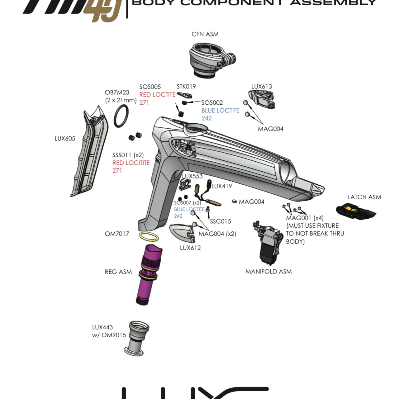 DLX Luxe TM40 Body Component System Parts Picker - Pick the Part You Need!