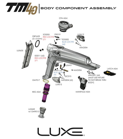 DLX Luxe TM40 Body Component System Parts Picker - Pick the Part You Need!