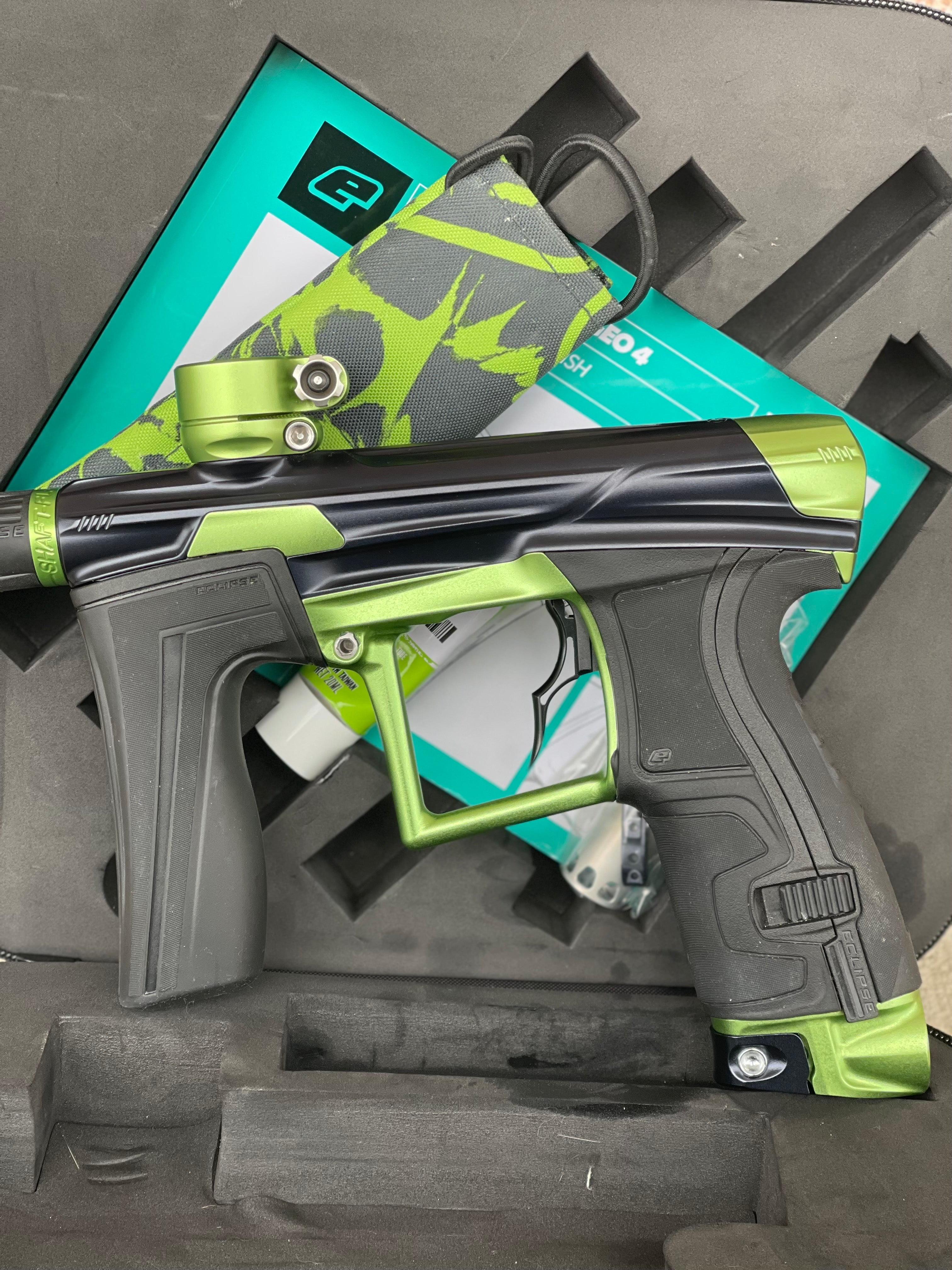 Used Planet Eclipse Geo 4 Paintball Gun - Emerald with Infamous Deuce Trigger