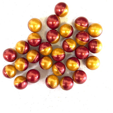 Pro-Shar Red Menace 2 Tone Paintballs 2000 Count - Metallic Ruby/Gold Shell - Bright Neon Fill