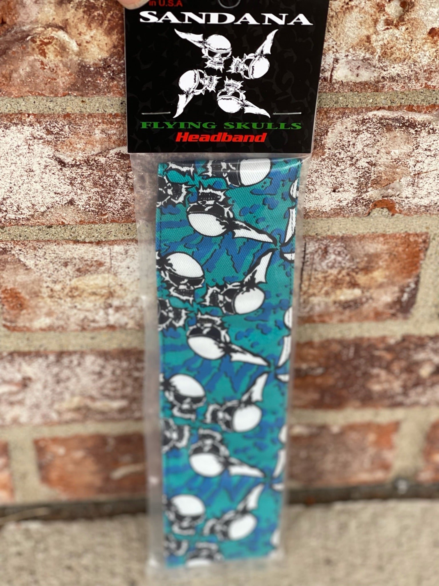 Sandana Retro Teal Flying Skulls