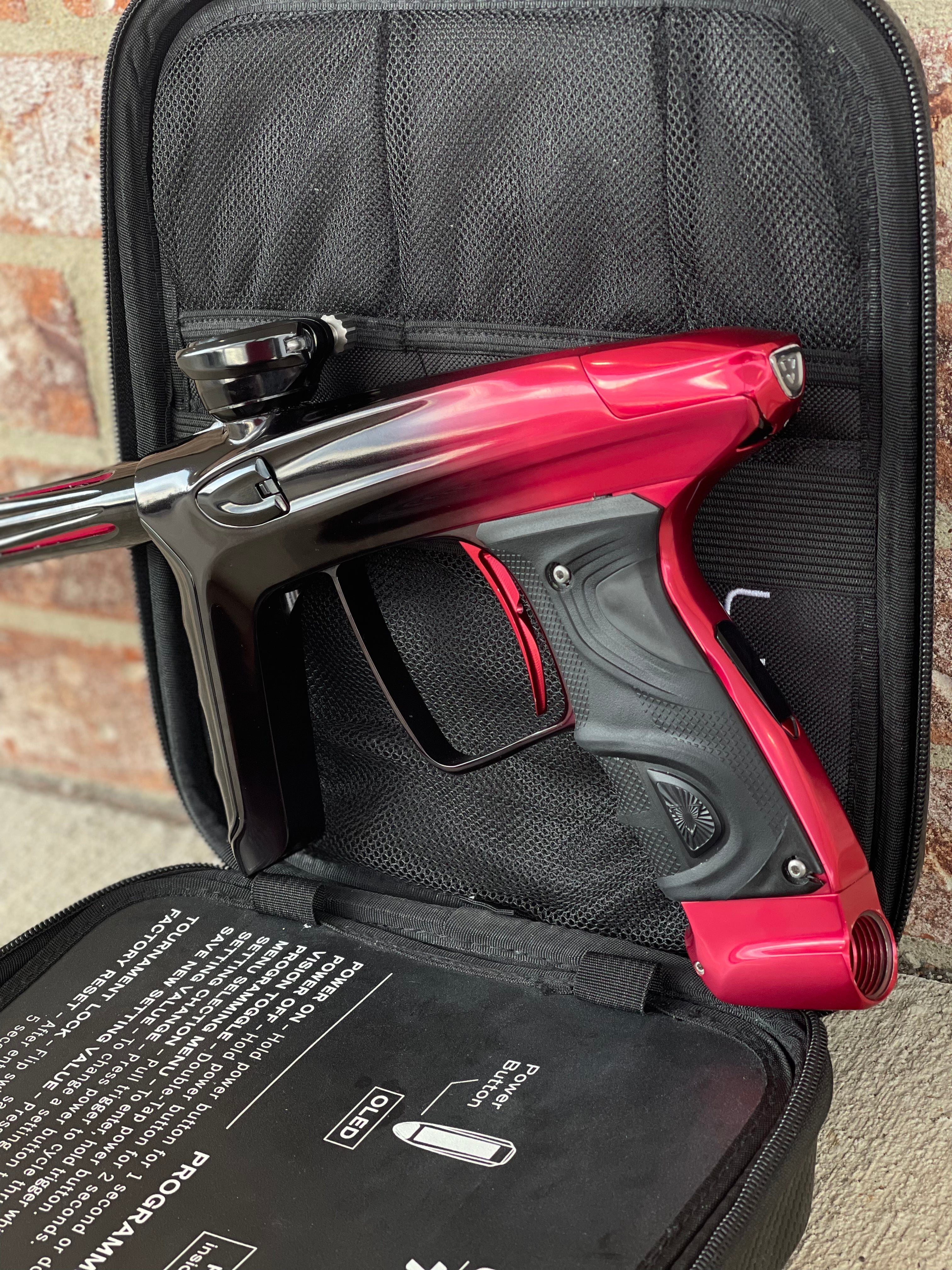 Used DLX Luxe TM40 Paintball Gun - LE Polished Red/Black Fade