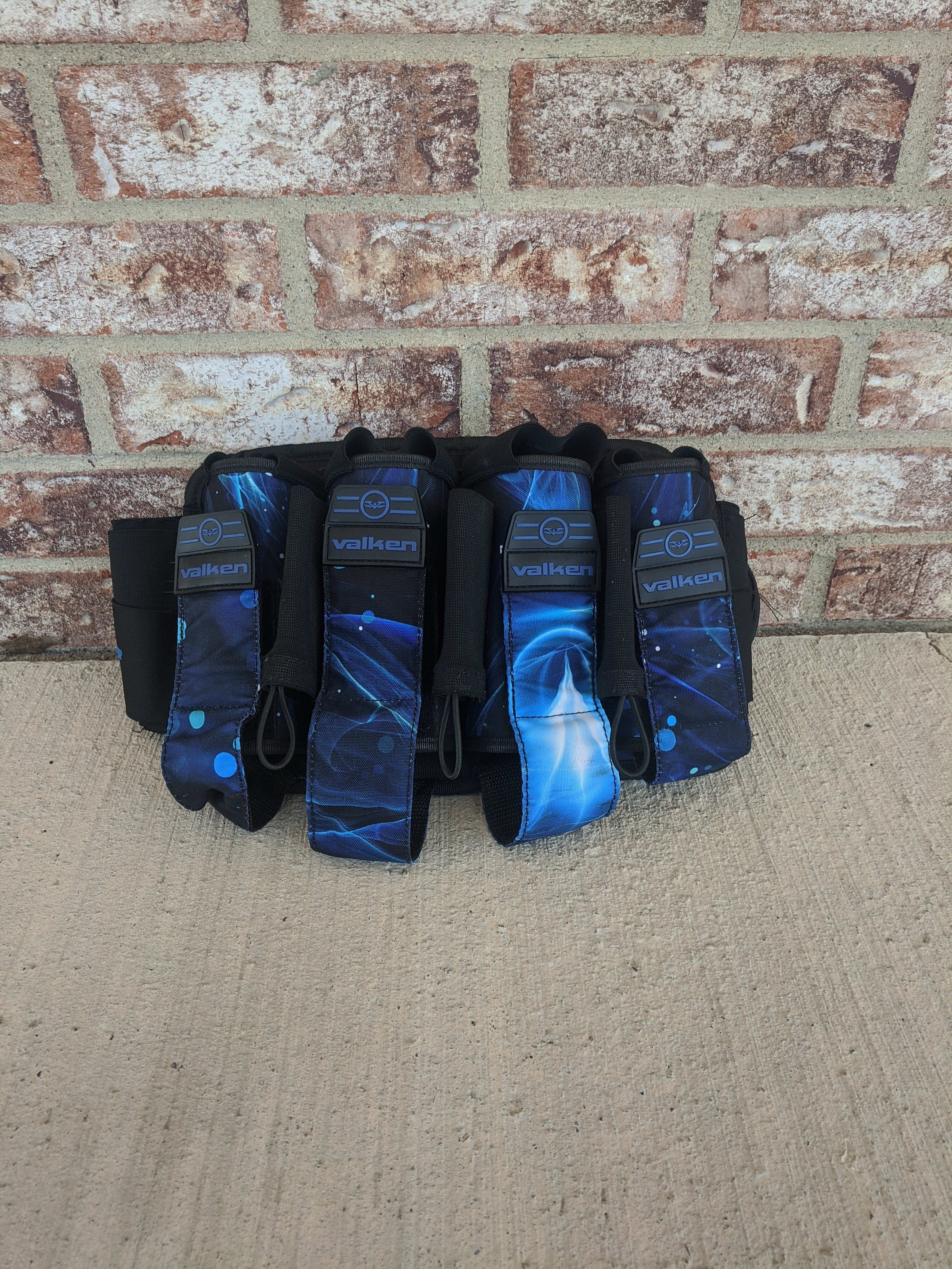 Used Valken Fate GFX Harness - Plasma Blue 4+7