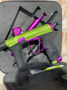 Used Infamous / Planet Eclipse CS2 Paintball Gun - Dust Green / Dust Purple w/ Infamous Deuce Trigger