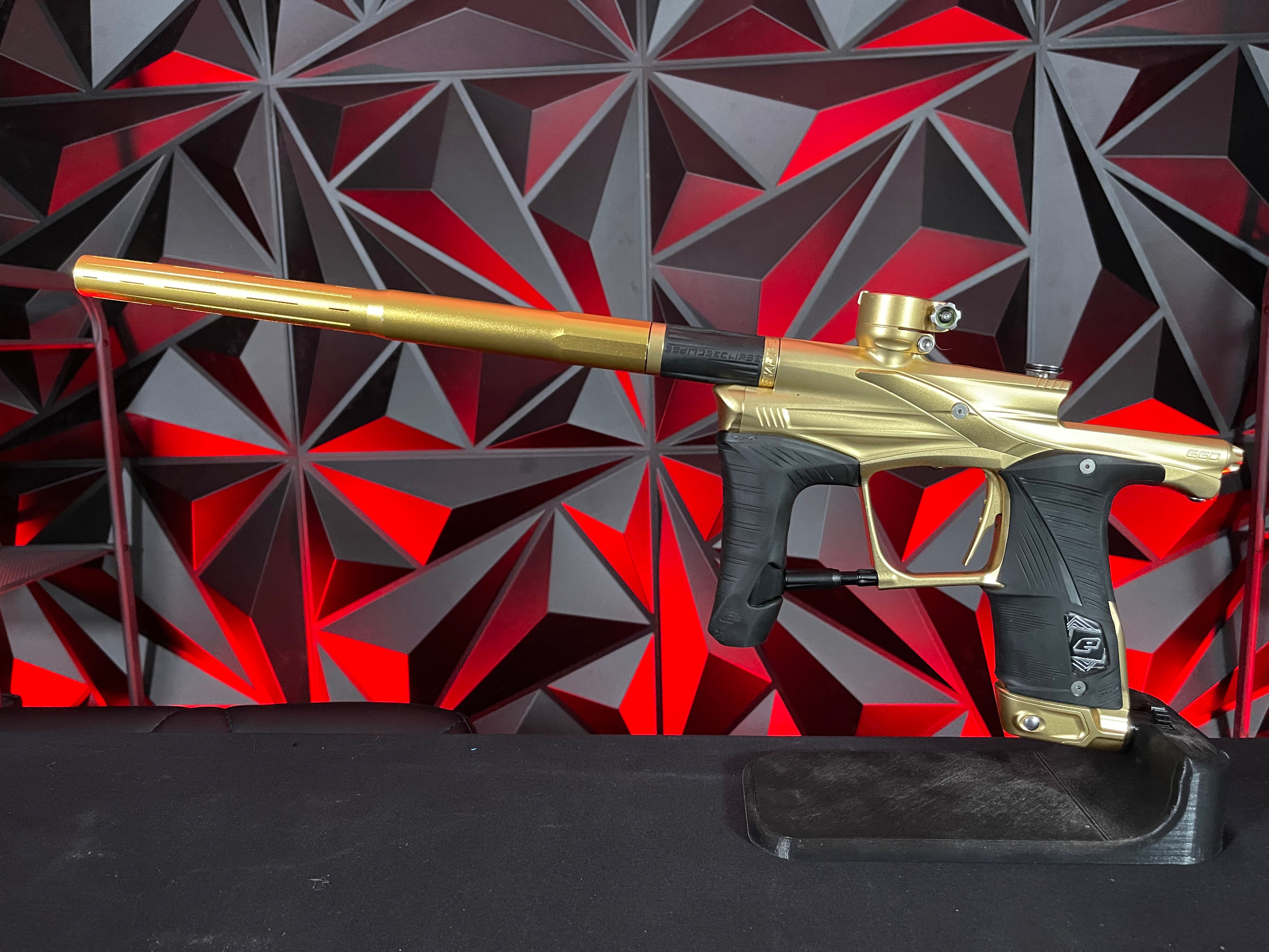 Used Planet Eclipse Lv1.6 Paintball Gun - Gold / Gold w/ Infamous FL Tip