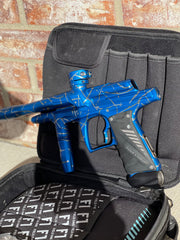 Used Bob Long G6R OLED Paintball Gun - Z Cut - Blue/Silver Splash