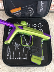 Used DLX Luxe ICE Paintball Gun - Dust Green w/ Purple
