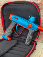 Used Empire Vanquish GT Paintball Maker - Blue/Orange w/ Full Barrel Kit