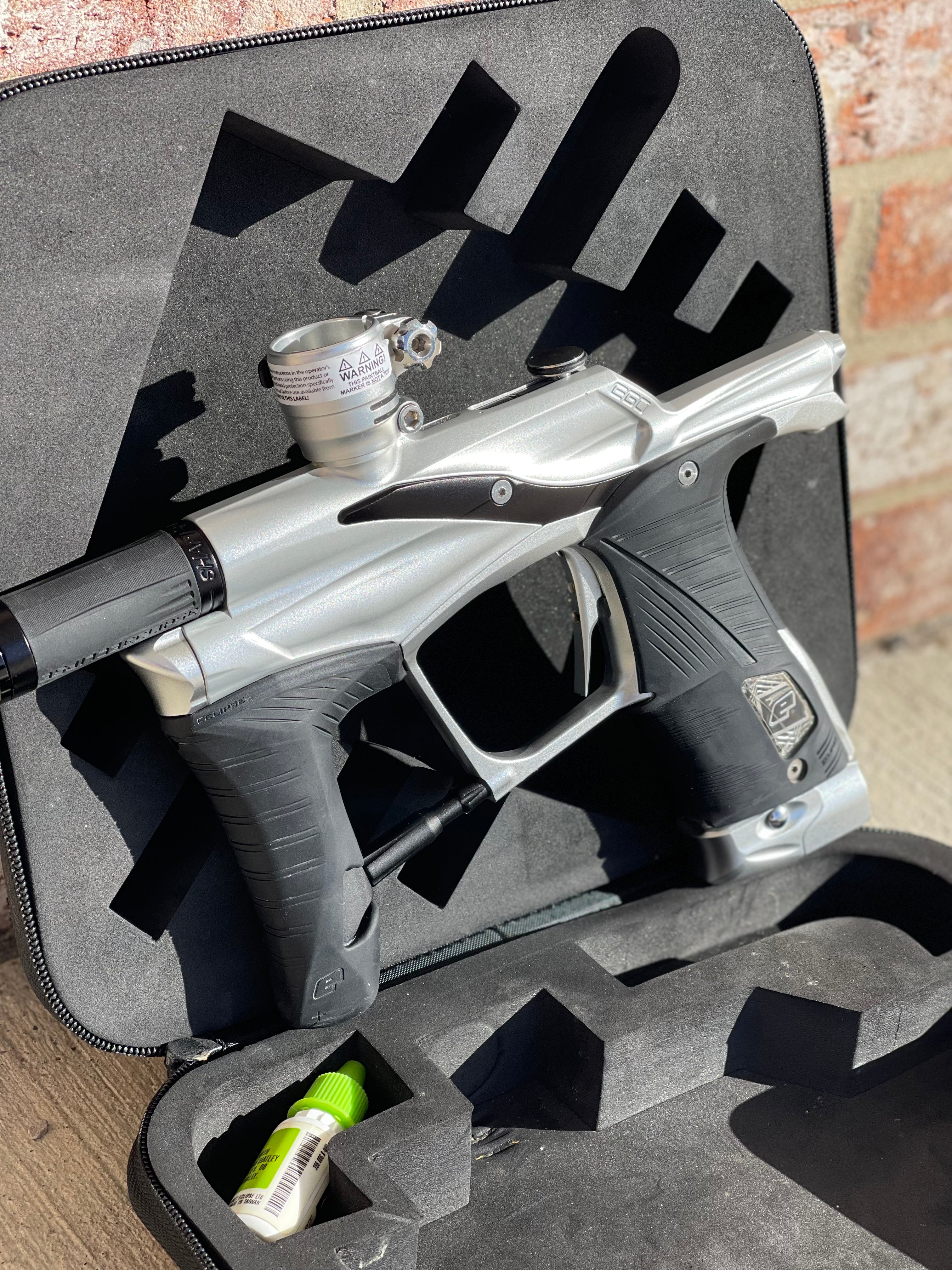 Used Planet Eclipse Lv1.5 Paintball Gun - Silver/Black (Stormtrooper) w/ LV1 ASA and Feedneck