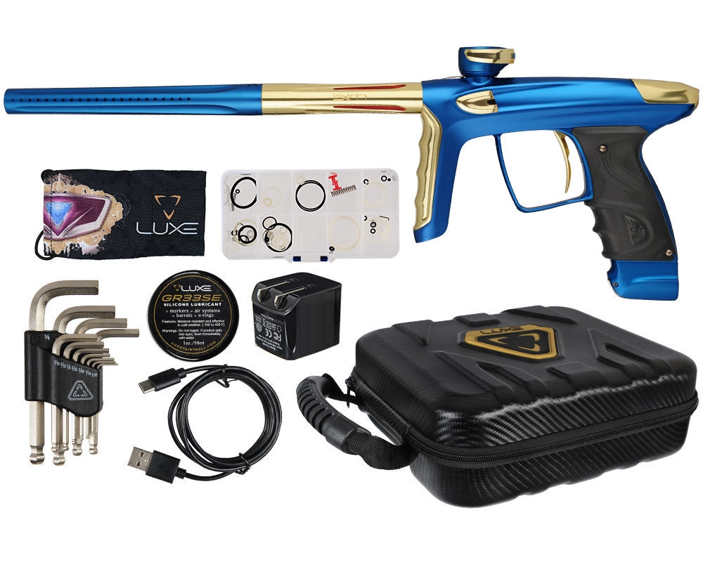 DLX Luxe TM40 Paintball Gun - Dust Blue/Polished Gold