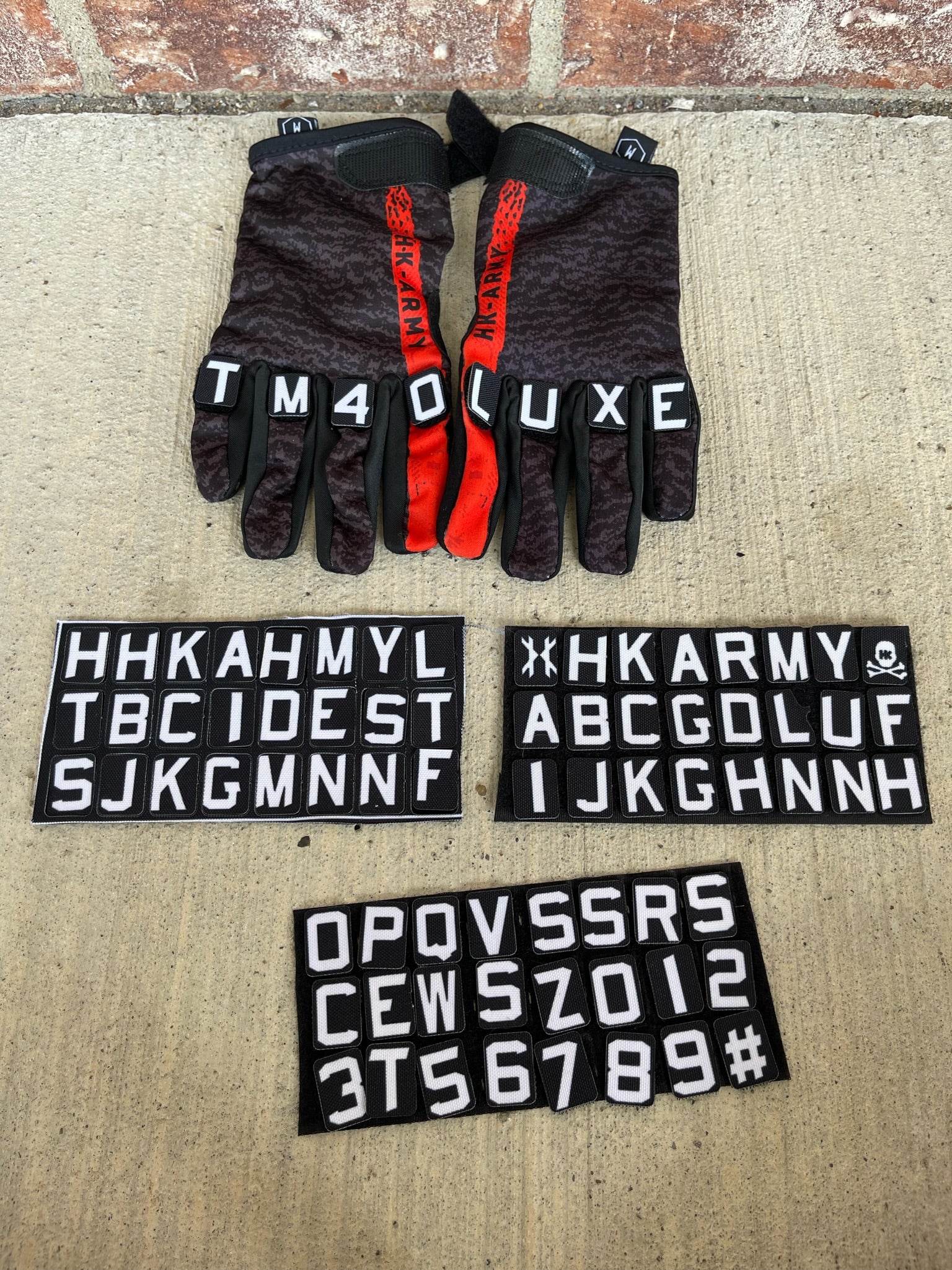 Used HK Army Knucklez Paintball Gloves - Freeline Pro Black/Red - Medium
