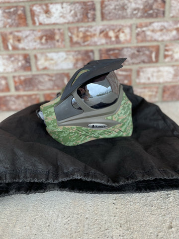 Used V-Force Grill SE Paintball Mask - Digital Camo w/ Visor and Soft goggle bag