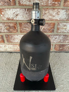 Used Ninja SL2 68/4500 Paintball Tank - Cerakote Black with Silver/Black Powerhouse HAYMKR Regulator & Exalt Tank Case