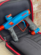 Used Empire Vanquish GT Paintball Maker - Blue/Orange w/ Full Barrel Kit