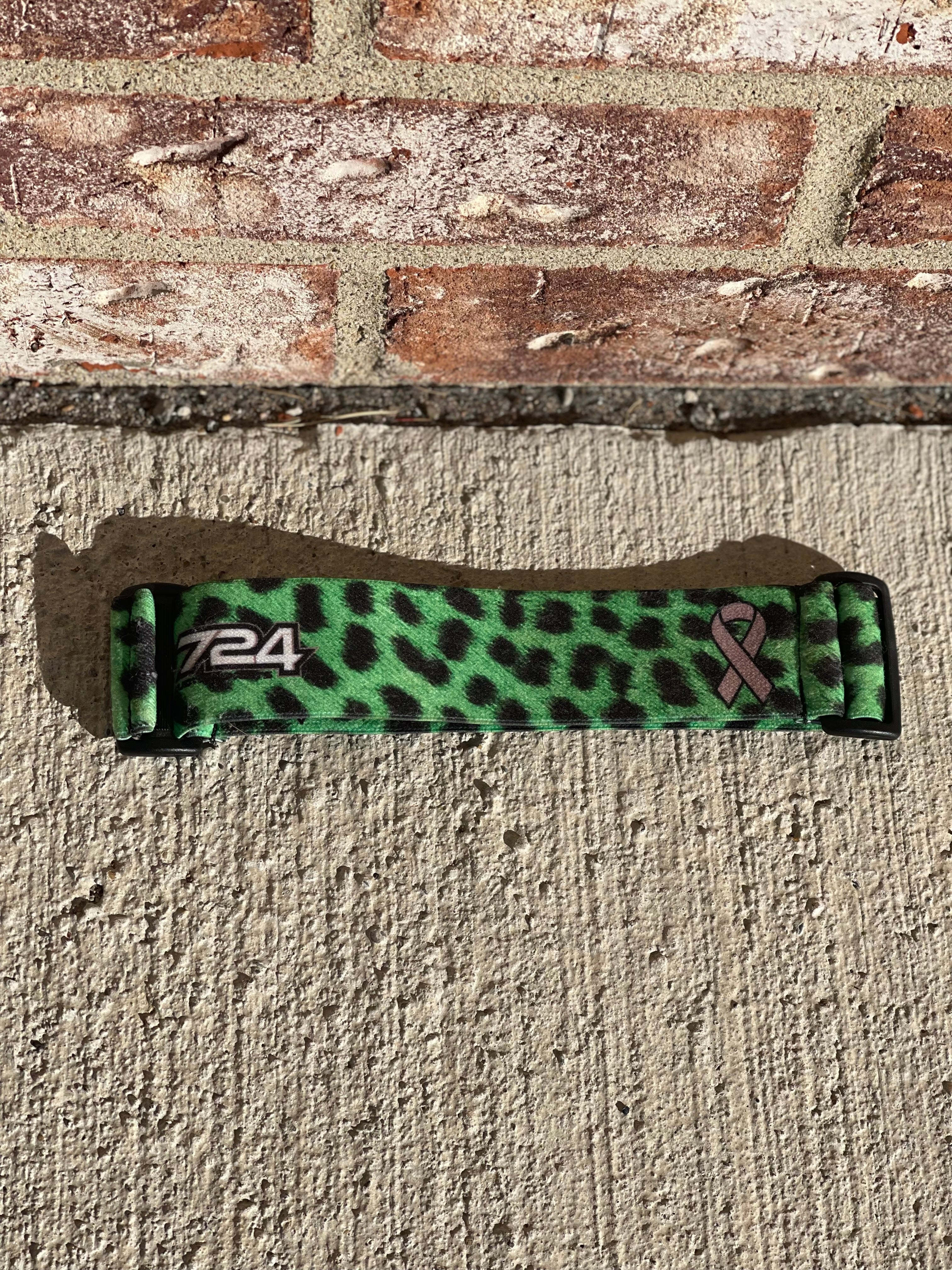 Used Universal Goggle Strap - Green Cheetah