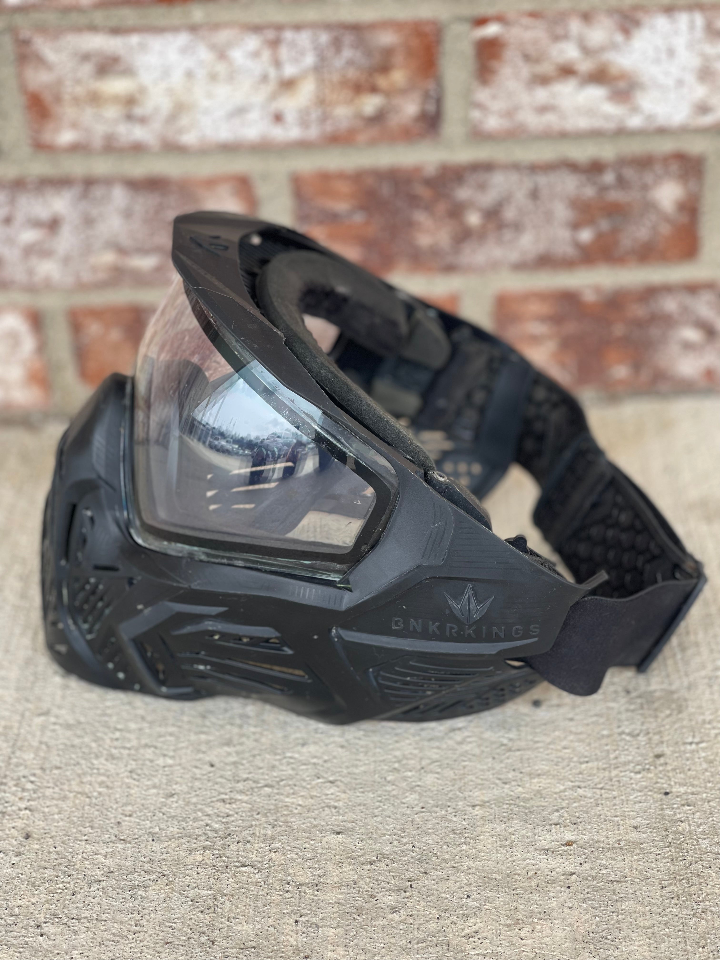 Used Bunker Kings CMD Paintball Mask - Pitch Black