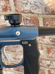 Used Empire Mini GS Paintball Gun - Blue/Silver w/ 14" 1 Piece Proto Barrel