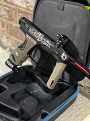 Used Shocker Amp Paintball Gun - LE Black Lockdown Team Edition #14 w/ Tan Grips