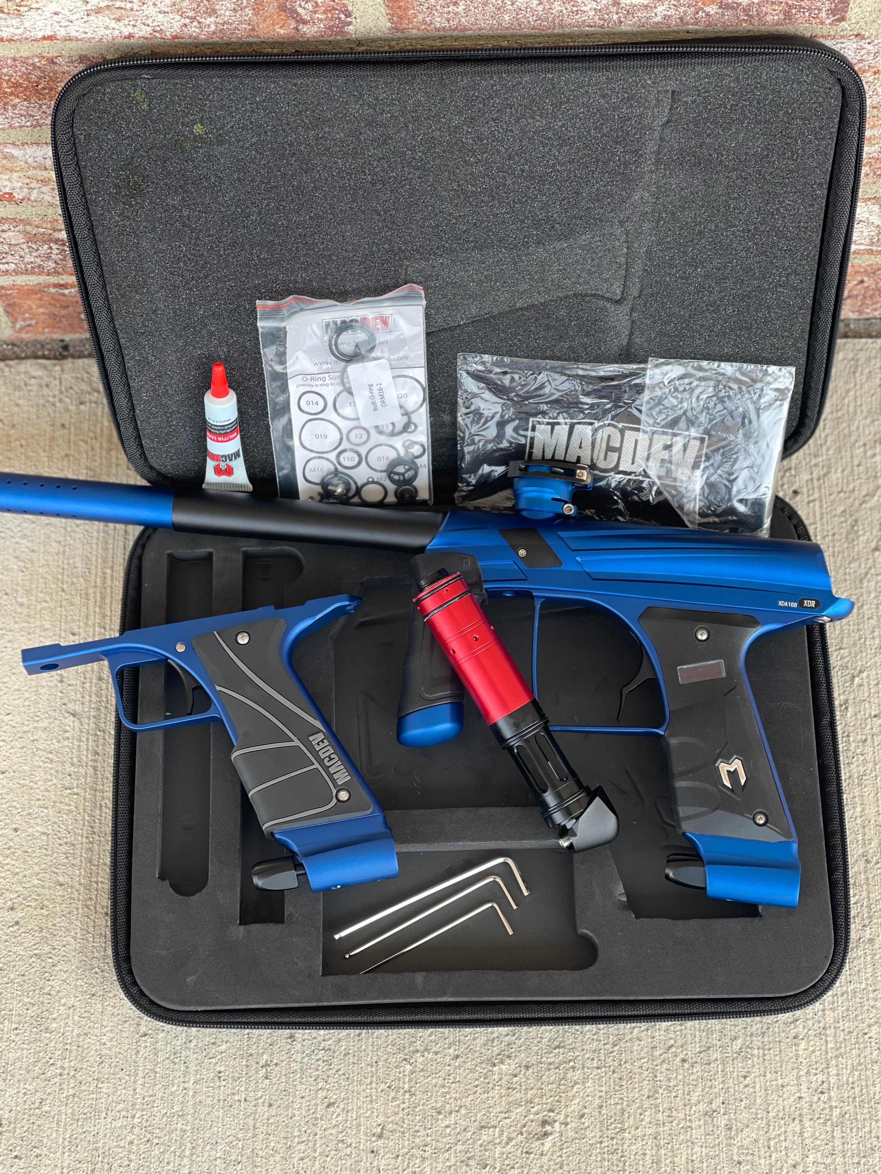 Used Macdev XDR Paintball Gun - Dust Blue with Mech Frame