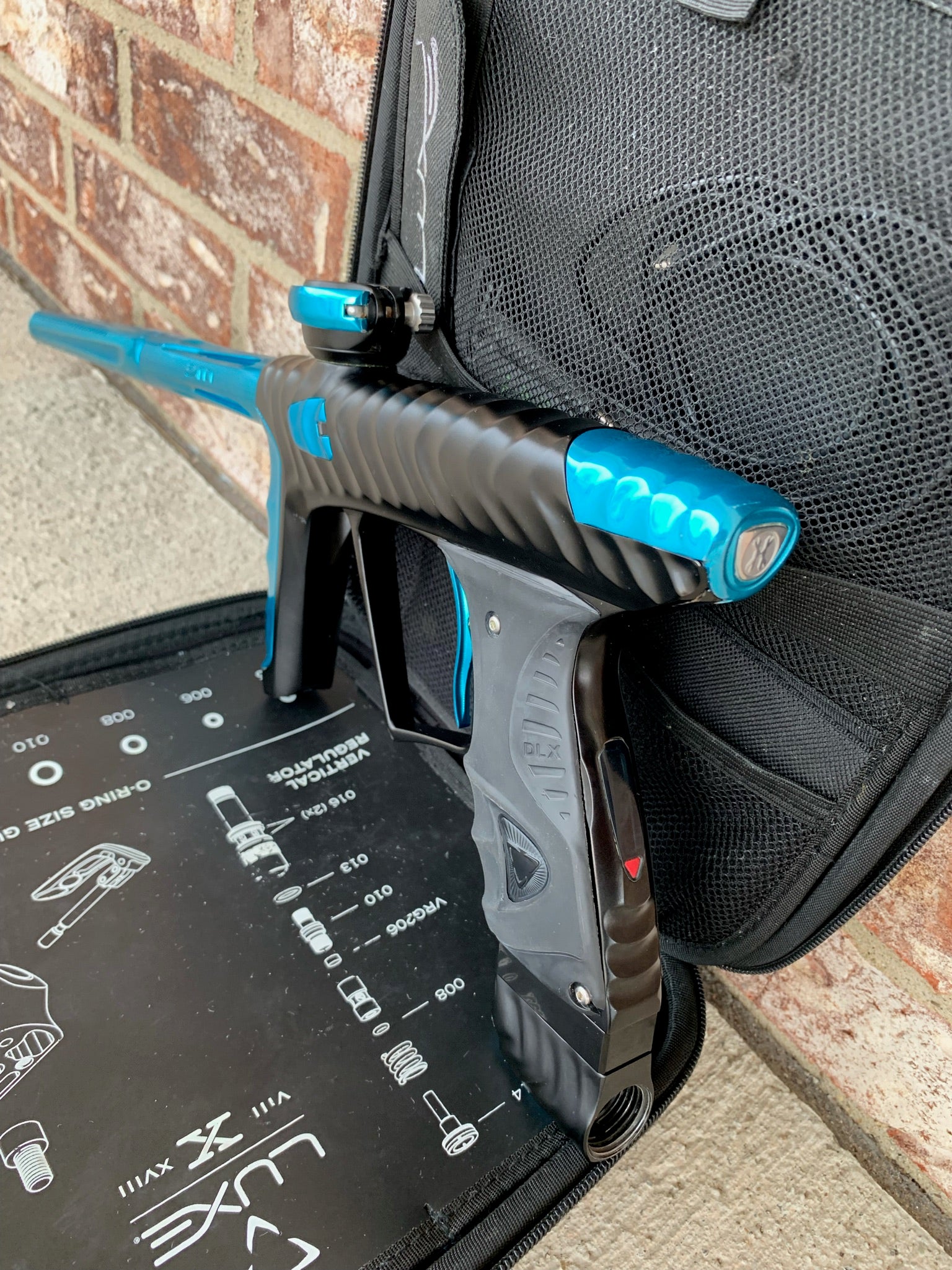 Used HK Army DLX Luxe X Ripper Paintball Gun - Dust Black/Polished Teal