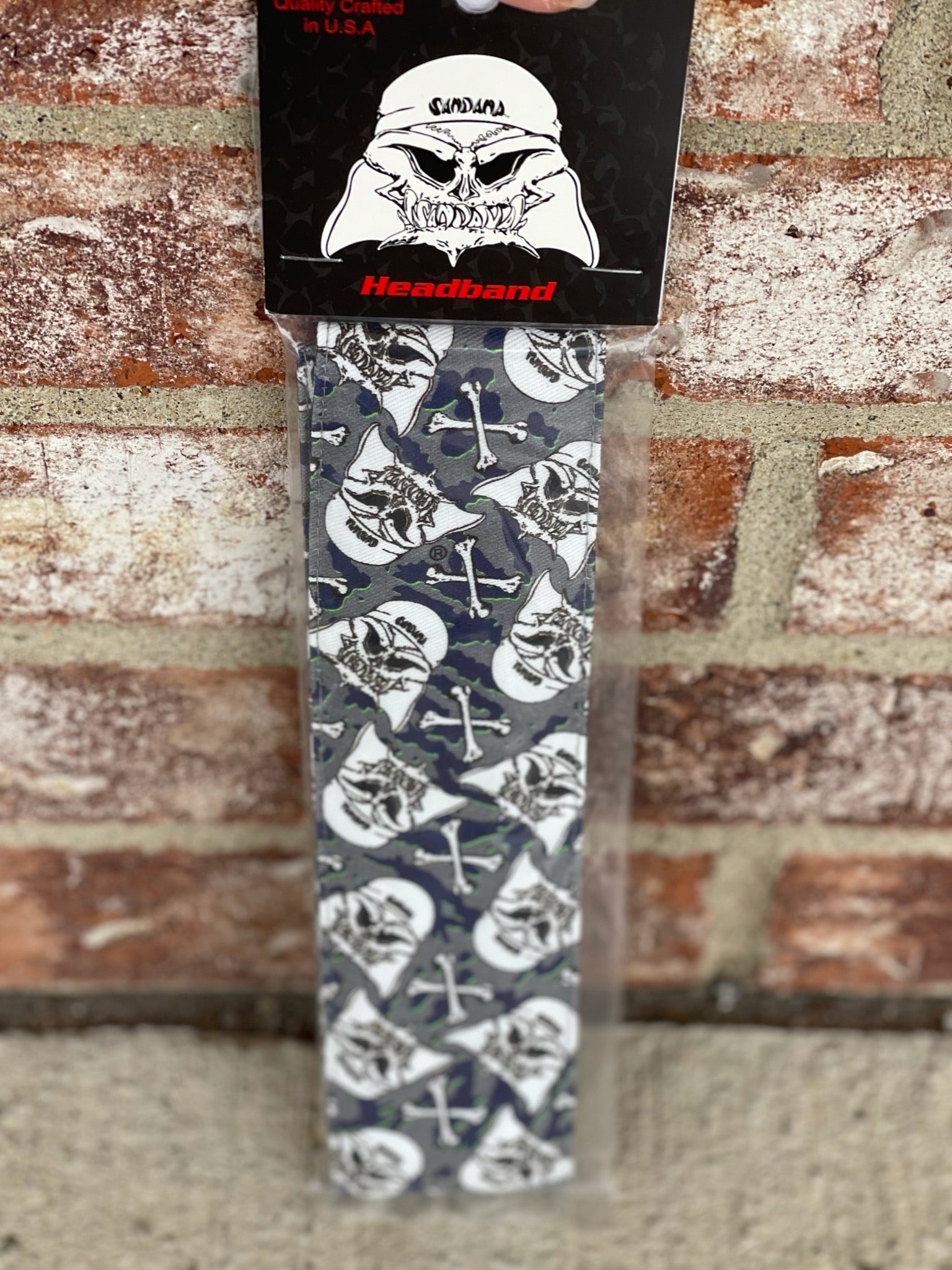 Sandana LE "Seattle Thunder" Vader Skull & Bones Headband - Gray