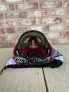 Used Virtue Vio Ascend Paintball Mask- Red / Black w/ Soft Goggle Bag