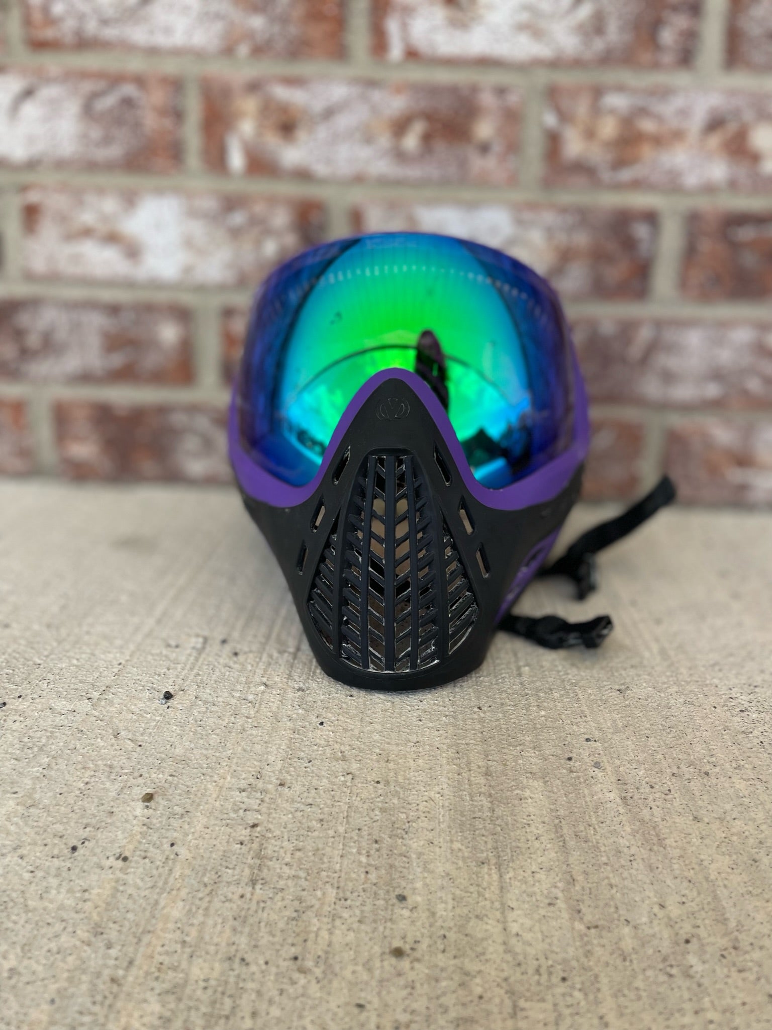 Used Virtue Vio Ascend Paintball Mask - Black/Purple w/ 2 Lenses