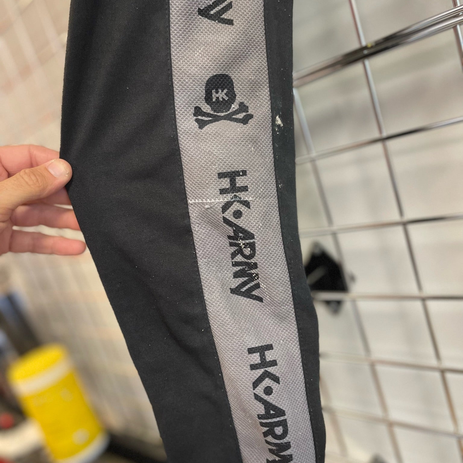 Used HK Army Track Jogger Paintball Pants- Black/Grey - Medium