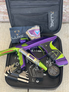 Used DLX Luxe X Paintball Gun - Dust Purple / Polished Green