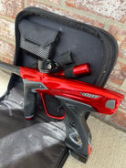 Used Dye DM15 Paintball Marker - Gloss Red w/ 2 UL Backs, Lockdown 2 Feedneck, SLAP ASA, Deuce Trigger