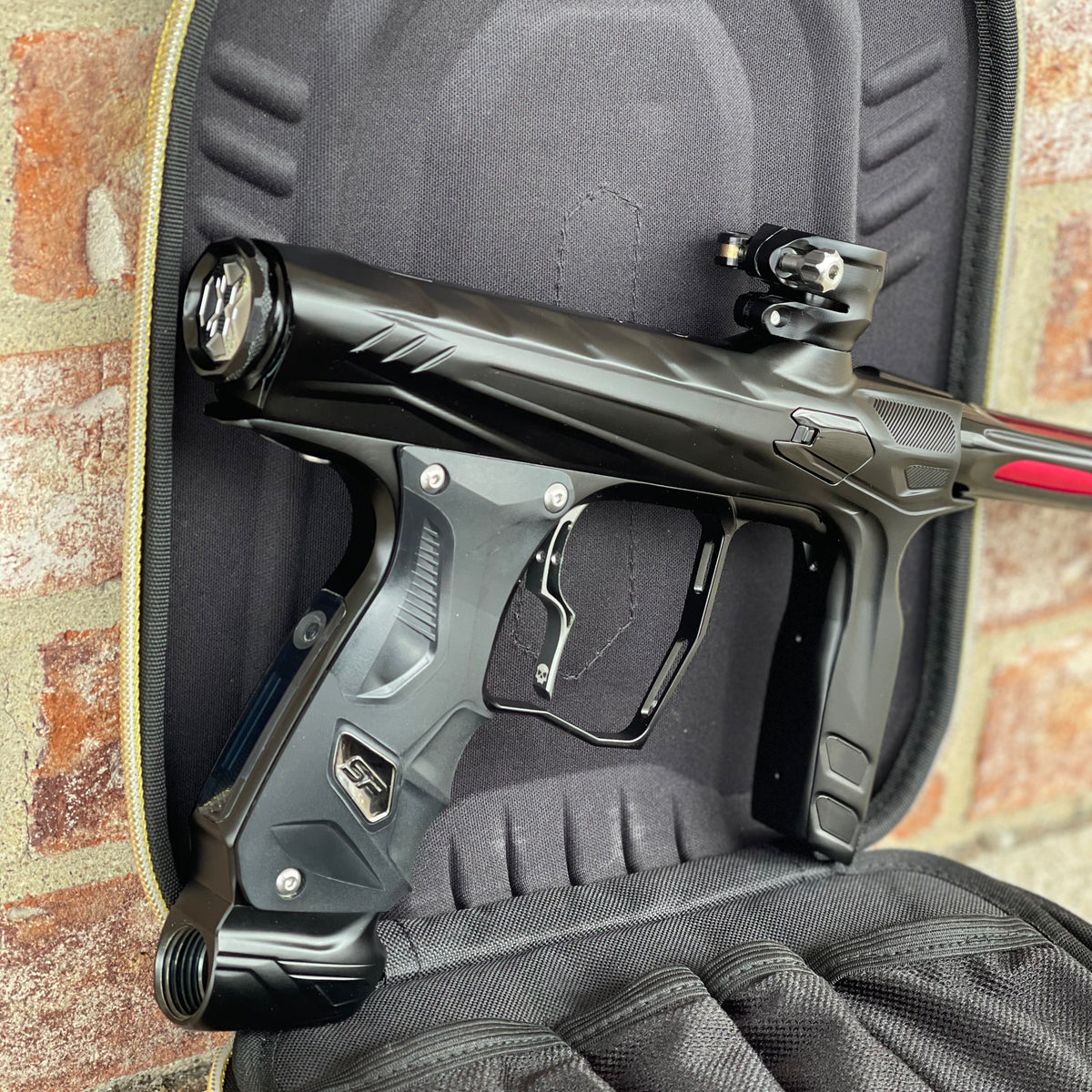 Used HK Army Shocker Amp Paintball Gun - Black w/ Infamous Deuce Trigg