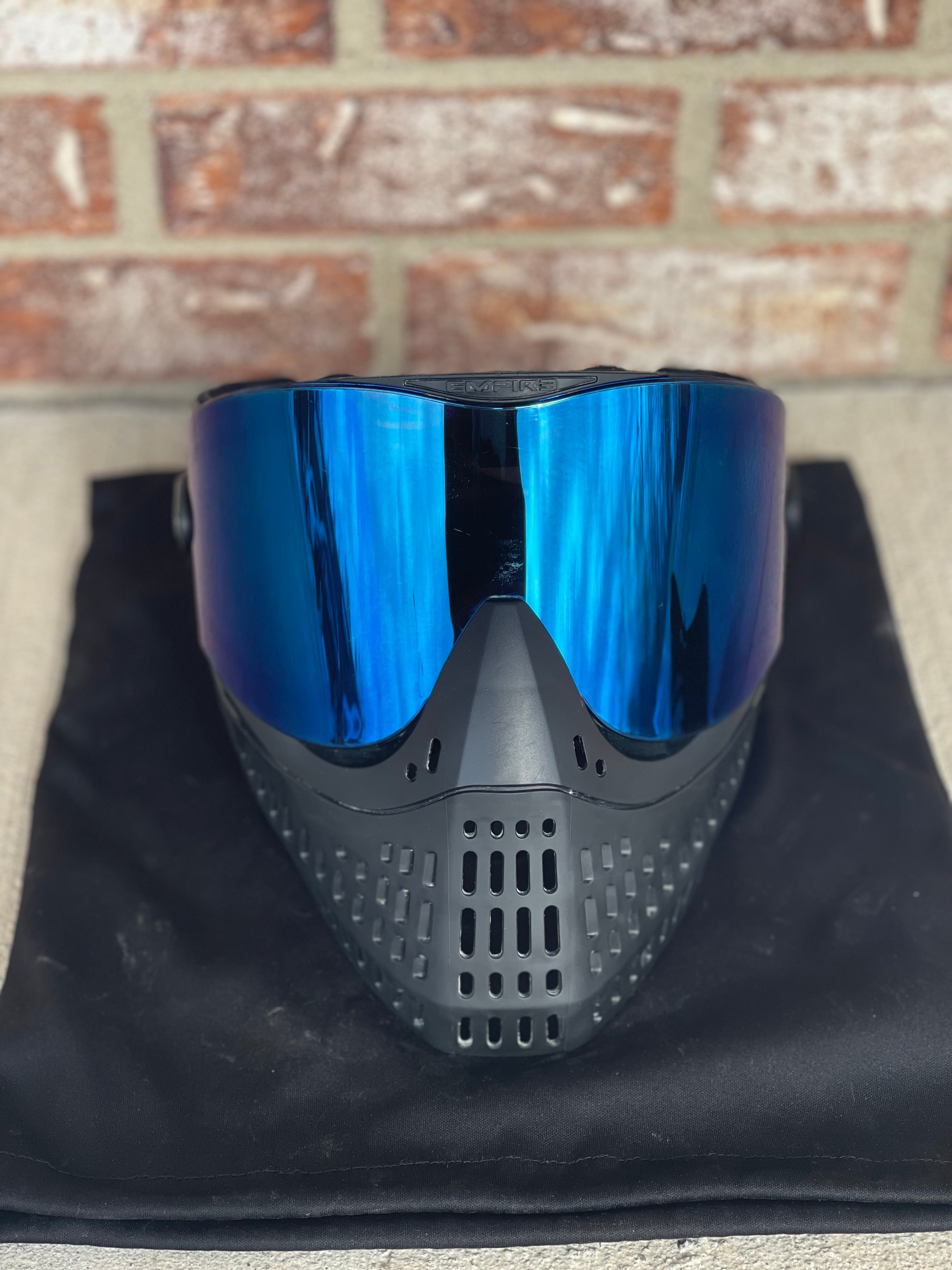 Used Empire E-Flex Paintball Mask- Black - Additional Lens and Extra Black Bottom