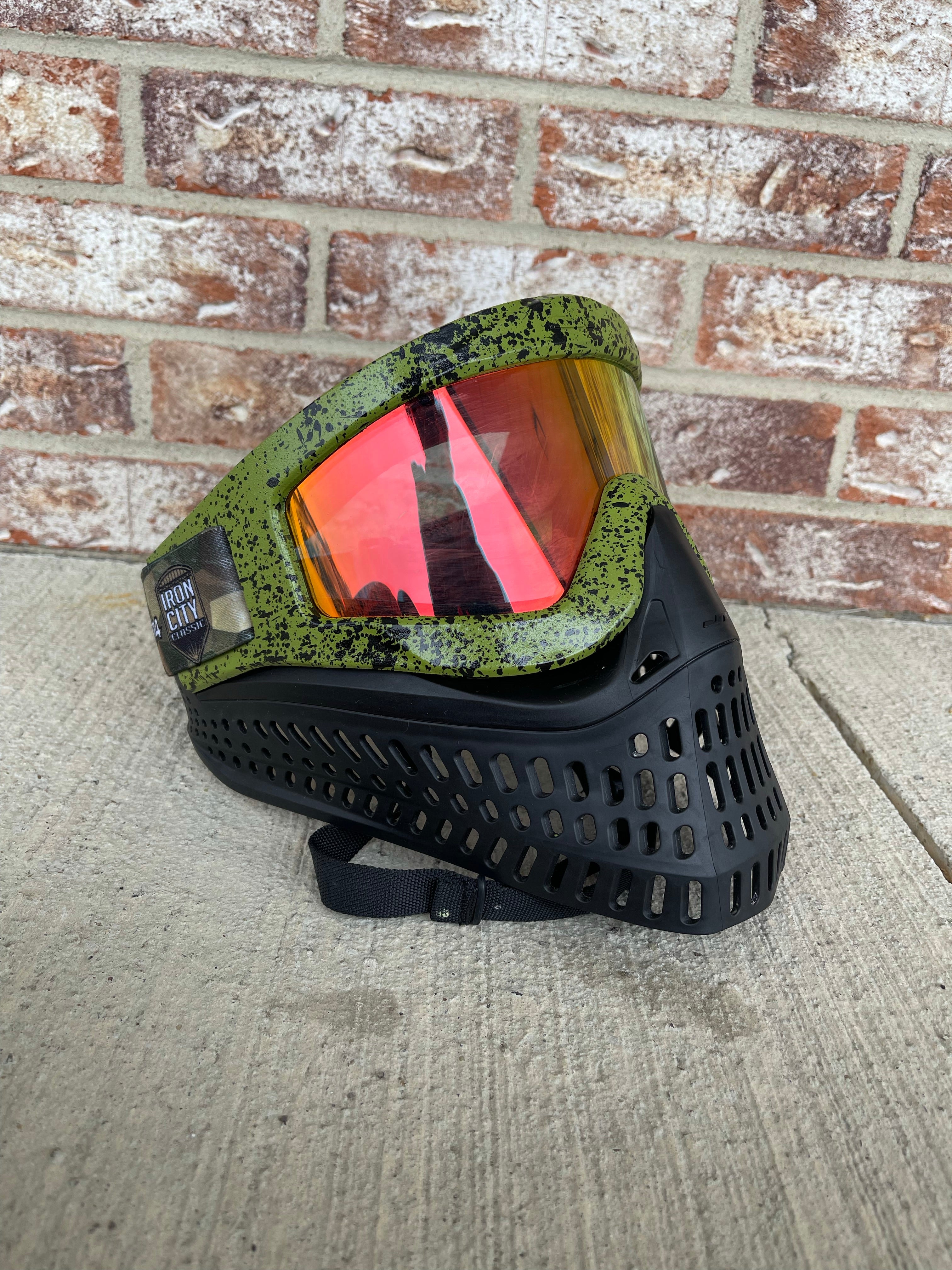 Used JT Proflex X Paintball Mask - Black / Green