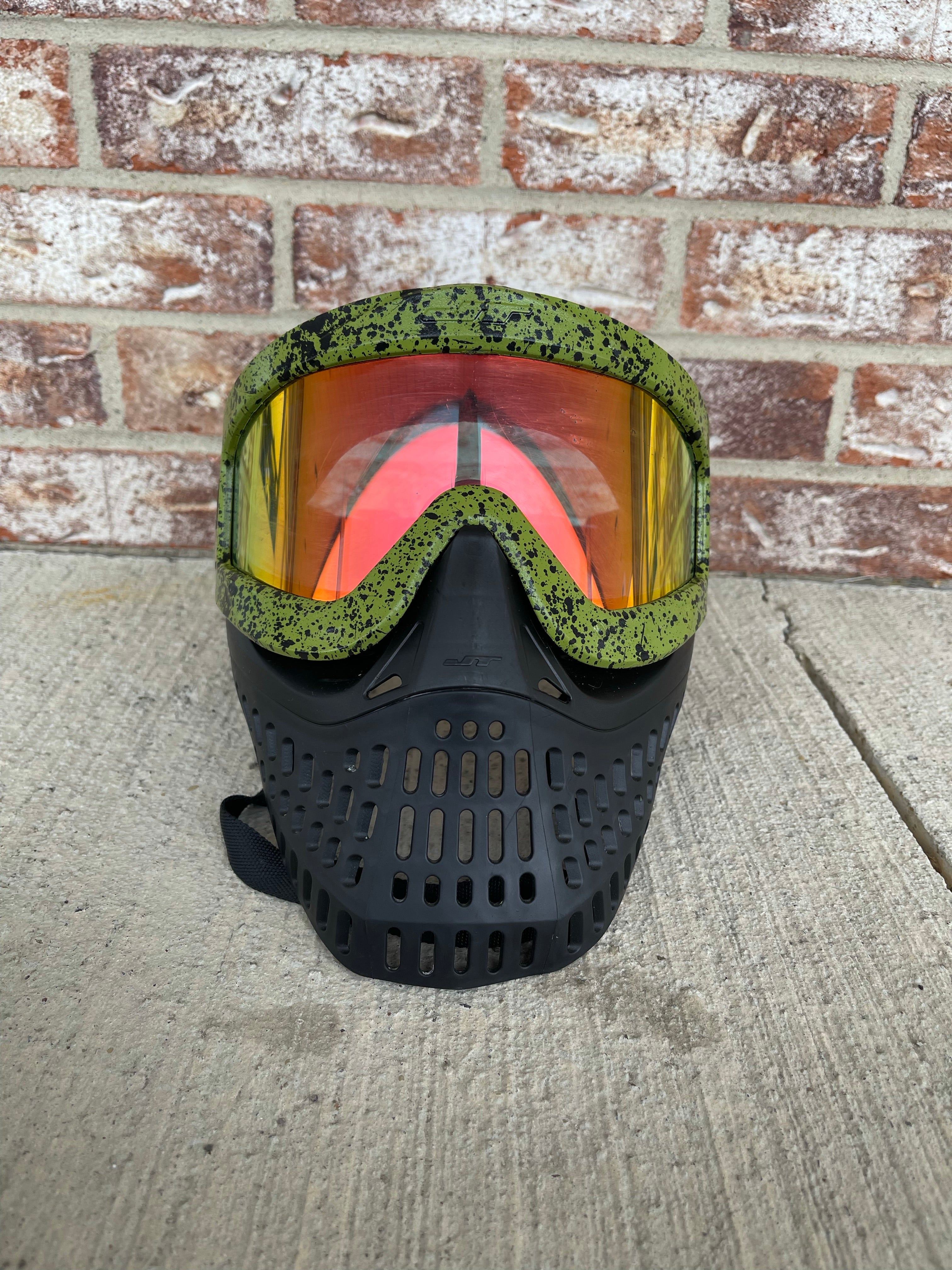 Used JT Proflex X Paintball Mask - Black / Green